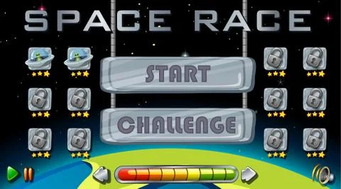 Space race game background 스톡 일러스트