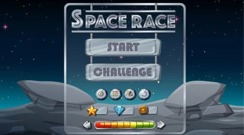 Space race game background Illustrazione stock