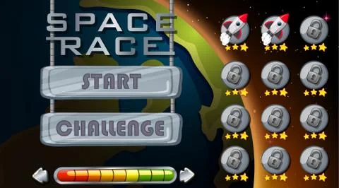 Space race game background 스톡 일러스트
