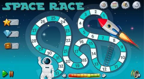 Space race game background 스톡 일러스트