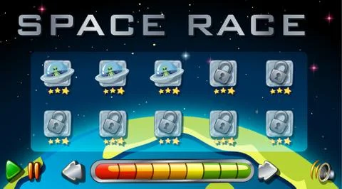 Space race game background Illustrazione stock