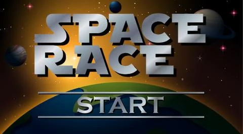 Space race start background 스톡 일러스트