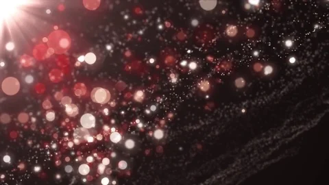 Space red background with particles. Space orange dust with stars on black ba 스톡 동영상 82441438