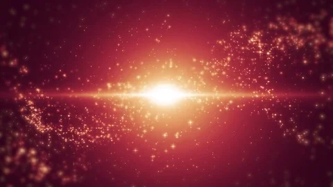 Space red background with particles. Space orange dust with stars. Sunlight o Stock Footage 82448156