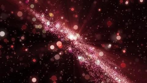 Space red background with particles. Space orange dust with stars on black ba Stock-Footage 82460551