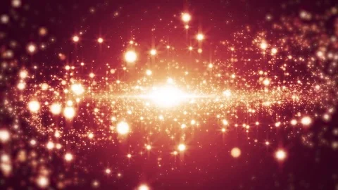 Space red background with particles. Space orange dust with stars. Sunlight o Video stock 82469789