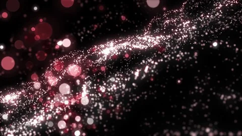 Space red background with particles. Space orange dust with stars on black ba 動画素材 82471772