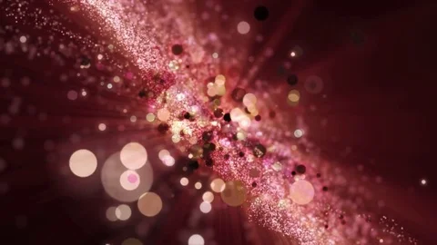 Space red background with particles. Space orange dust with stars on black ba 库存影片 82472848