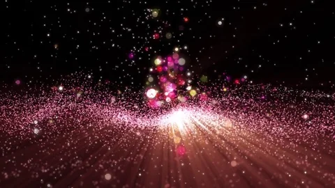 Space red background with particles. Space orange dust with stars on black ba 動画素材 82517760