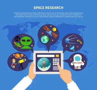 Space Research Concept Stock Illustration