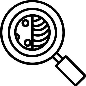 Space Research Line Icon Design Stock Illustration