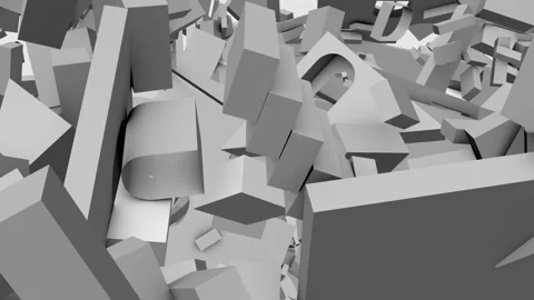A space resembling a crumbling white labyrinth 스톡 동영상 332254185