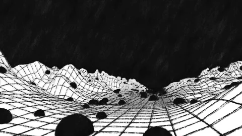 Space Retro sketch vj loop Stock Footage 103066770