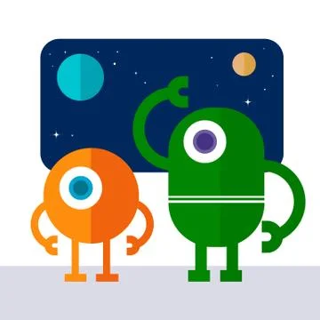 Space robot Stock-Illustration