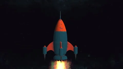 Space Rocket 4K Loop Background Video stock 346743072