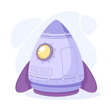 Space Rocket and Shuttle for Cosmos Exploration Vector Illustration 스톡 일러스트