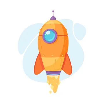 Space Rocket and Shuttle for Cosmos Exploration Vector Illustration Stock Illustration