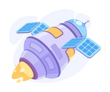 Space Rocket and Shuttle for Cosmos Exploration Vector Illustration Illustrazione stock