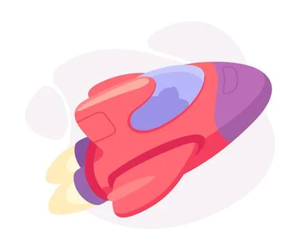 Space Rocket and Shuttle for Cosmos Exploration Vector Illustration 스톡 일러스트
