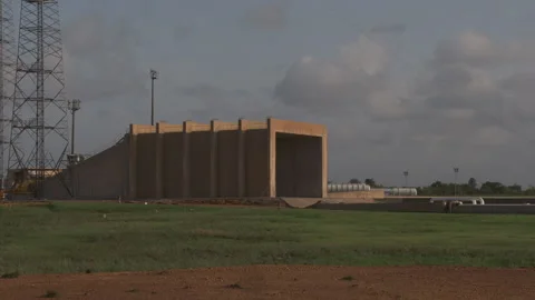 Space rocket Ariane 5 on the launch pad Stock Footage 104204209