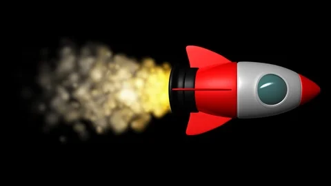 Space Rocket Cartoon Video stock 122156549