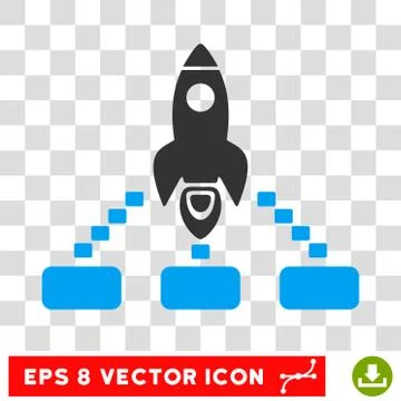 Space Rocket Collaboration Vector Eps Icon Stock Illustration