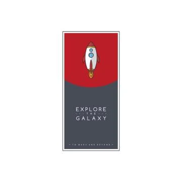 Space rocket expedition science ship shuttle Stock Illustration