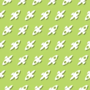 Space Rocket Explorers Seamless Background Pattern Stock Illustration