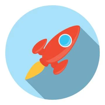 Space Rocket Flight Illustrazione stock