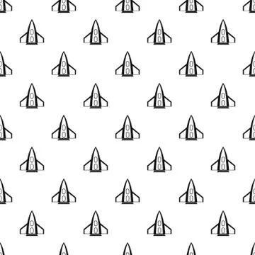 Space rocket for fly pattern, simple style Stock Illustration