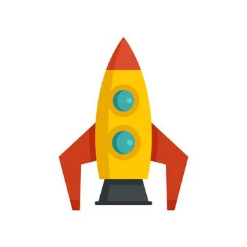 Space rocket gravity icon flat isolated vector Stock Illustration