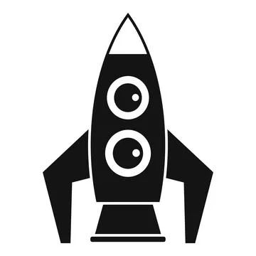 Space rocket gravity icon, simple style Stock Illustration