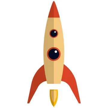 Space rocket icon, flat vector isolated illustration. Business project start up Stock Illustration