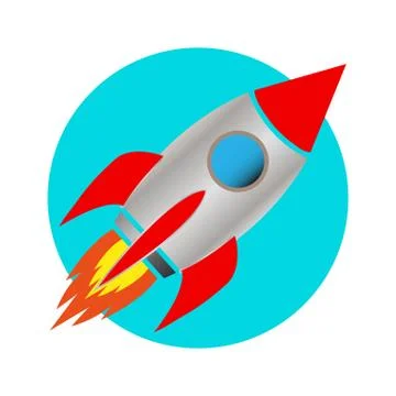 Space rocket icon Stock Illustration