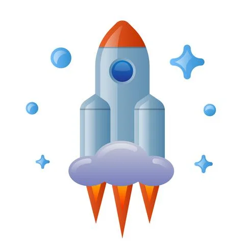 Space rocket icon Stock Illustration