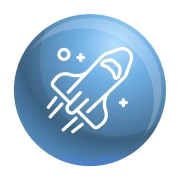 Space rocket icon, outline style Stock Illustration