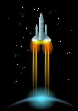 Space rocket Stock Illustration