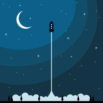 Space rocket Stock Illustration