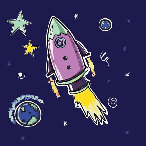 Space rocket Stock Illustration