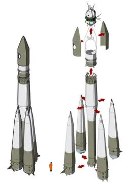 Space Rocket infographics Stock Illustration