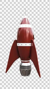 Space rocket isolated on transparent background Stock Illustration