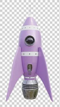 Space rocket isolated on transparent background Stock Illustration