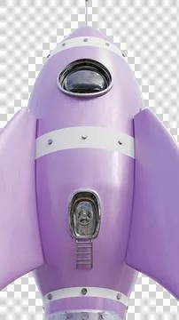 Space rocket isolated on transparent background Stock Illustration