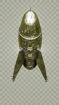 Space rocket isolated on transparent background Stock Illustration