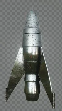 Space rocket isolated on transparent background Stock Illustration