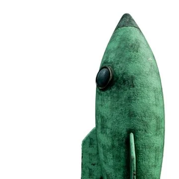 Space rocket isolated on white background Stock Illustration