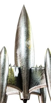 Space rocket isolated on white background Stock Illustration