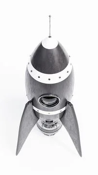 Space rocket isolated on white background Stock Illustration