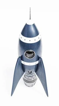 Space rocket isolated on white background Stock Illustration