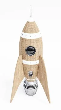 Space rocket isolated on white background Stock Illustration